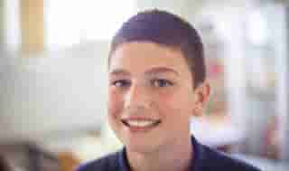 Smiling teenage boy