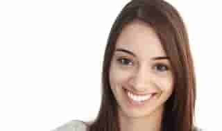 Portrait of a woman with a perfect smile